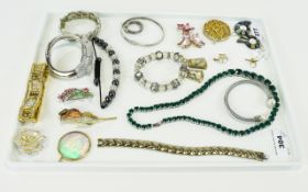 A Large Collection Of Stone Set Costume Jewellery Twenty items in total to include crystal set
