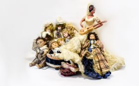 Collection Of 10 Modern Collectors Dolls
