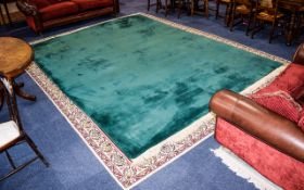 A Large And Heavyweight Woven Wool Blend Rug Very large rug (approx 2 x 2 meters) in a dense wool