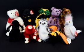 Ty Beanie Babie Interest - Quality Collection of ( 10 ) Ty Beanie Bears,