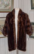 A Large Mink Wrap And Mink Hat Two items in total, the first,