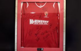 Football Interest Liverpool Legends XI 2010 Autographed Football Shirt Framed and mounted in