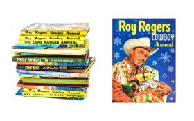 A Collection of Assorted Books Including 'The Lone Ranger Annual', 'Roy Rogers Cowboy Annual',