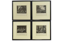 A Collection Of Framed Hogarth Prints From The Humours Of An Election Four prints taken from the