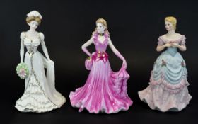 Three Coalport Lady Figures.