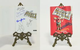 Monty Python Autographs - 5 x Superb Signatures In Book, John Cleese, Eric Idle, Michael Palin,