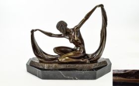 Art Deco - Reproduction Excellent Quality Bronze Sculpture / Figure of a Chiparus Sculpture From