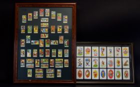 Walt Disney Cigarette Cards of All Your Favourite Characters, Safely Framed In a Wooden Frame.