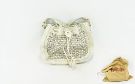 Pikolinos Beige Leather Cross Body Handbag with Original Dust Bag.