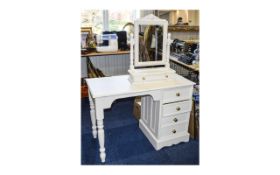 Shabby Chic Dressing Table and Mirror. 30 Inches High, 18 Inches Depth & 18 Inches Wide.