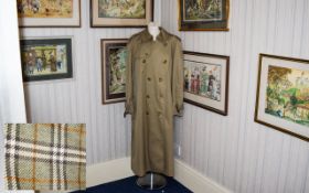 A Vintage Gentlemans Burberry's Trench Coat Traditional full length trench coat in excellent