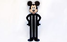 Walt Disney World Large and Impressive Vintage Painted Mickey Mouse - CD Stand. 43 Inches High.