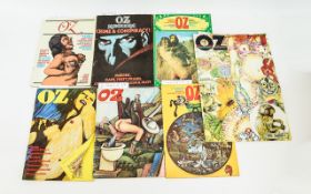 A Collection Of Seven Original OZ Magazines Seven issues of Richard Neville's iconic counter