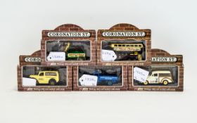 Collection of ( 5 ) Lledo Vintage Diecast Model Collection ' Coronation Street ' Vehicles.