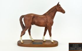 Beswick Connoisseur Horse Figure ' The Minstrel ' Race Horse of The Year 1977, Model No 2608.