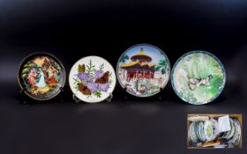 A Collection Various Cabinet Plates - some hand painted. Various design.