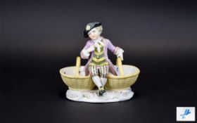 Sitzendorf Late 19th Century Nice Quality Hand Painted Porcelain Figure - Features a Young Dandy In