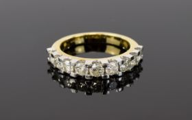 9ct gold, Diamond Half Eternity Ring.