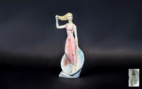 Royal Doulton Early Figurine ' Sea Sprite ' ( Pink & Blue ) HN2191. Issued 1958 - 1962. Designer M.