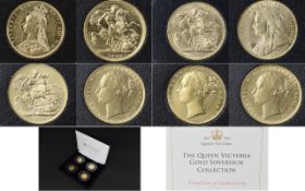 Jubilee Mint The Queen Victoria Gold Sovereign Collection Ltd Edition Of 295 Sets Includes four