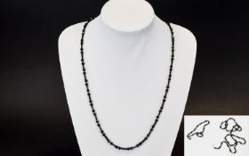 Antique Whitby Jet Necklace Requires some restoration, being broken into two lengths, the first