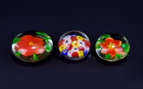 A Collection Of Paperweights Three circu