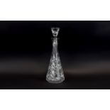 Tall and Impressive Cut Glass Decanter o