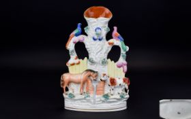 Staffordshire - Pottery Figural Spill Va