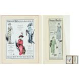 A Pair Of Framed Vintage Fashion Plates