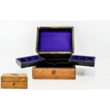 A Late 19th Century Fitted Wooden Box Wo