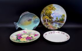 Collection of Four Large Plates includin