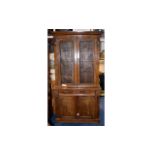 Victorian Bookcase, Glazed Top on a Stor