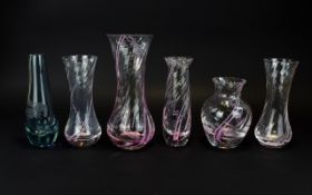 A Collection Of Decorative Glass Vases S