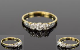 18ct Gold Three Stone Diamond Ring