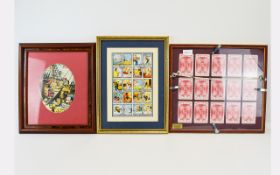 3 Framed Disney Memorabilia. Comprises 1