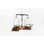 Vintage Kitchen Scales Mounted on wooden