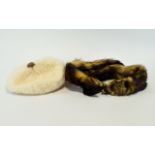 Vintage Angora Beret And Mink Stole smal