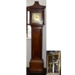 A Late 18th Century Oak Long Cased Clock