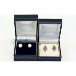 9ct Gold Pair of Single Pair Set Earring