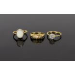 Antique 18ct Gold Set Diamond Rings ( 3