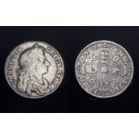 Charles II Silver Half Crown. Date 1676,
