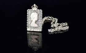 Silver Ingot Pendant Queens Jubilee 1977