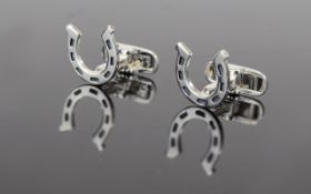 Pair of Silver Horseshoe Cufflinks