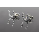 Pair of Silver Horseshoe Cufflinks