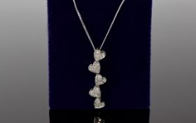 White Gold, Diamond Pendant and Chain, p