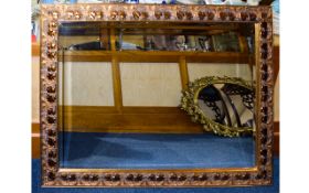 Large Gilt Over Mantle Mirror, bevelled