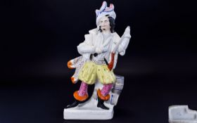 Staffordshire Mid 19th Century Multi-Colour Hand Painted Figure of Will Watch - The Bold Smuggler.