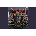 Liverpool Football Club Interest Stained Glass Panel Bespoke toughened glass panel with gold
