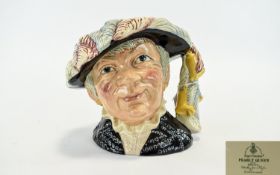 Royal Doulton Large Size Toby Jug - The Pearly Queen. Height 7 Inches.