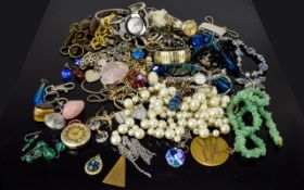 A Bag Of Mixed Jewellery Items. including watches, bracelets and necklaces.